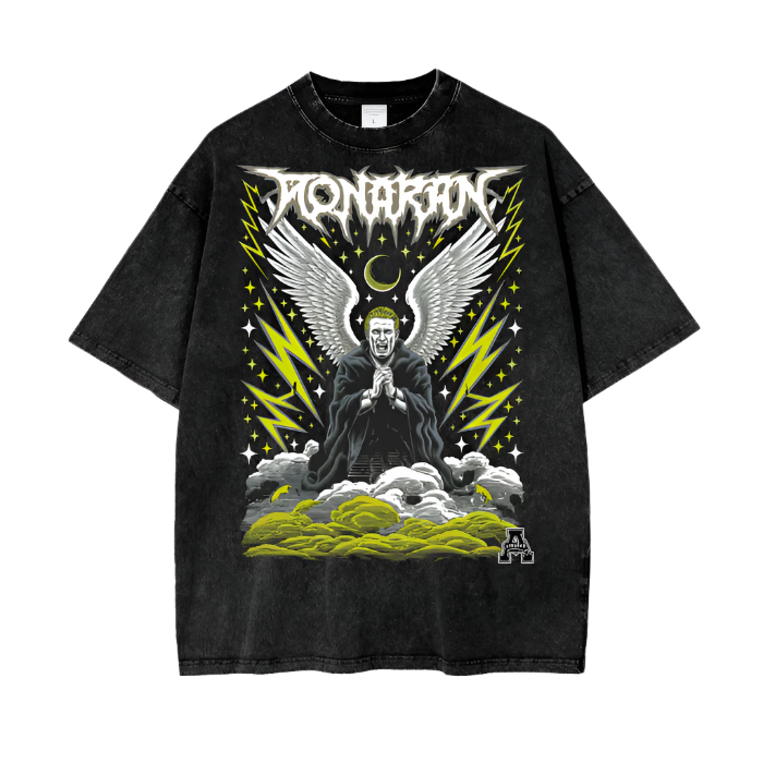 Aonaran Graphic Acid Wash Oversize T-Shirt