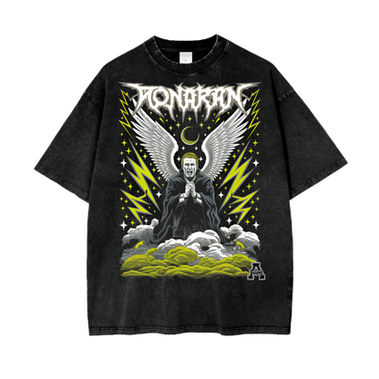 Aonaran Graphic Acid Wash Oversize T-Shirt