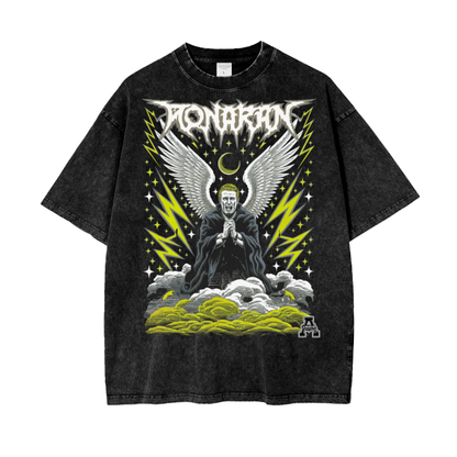 Aonaran Graphic Acid Wash Oversize T-Shirt