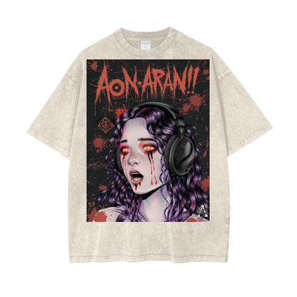 Aonaran Graphic Acid Wash Oversize T-Shirt