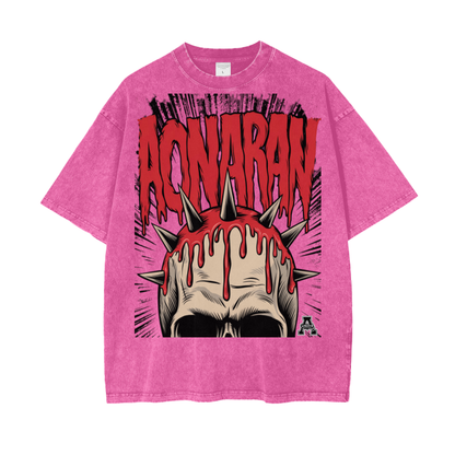 Aonaran Graphic Acid Wash Oversize T-Shirt