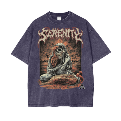 Aonaran Graphic Acid Wash Oversize T-Shirt