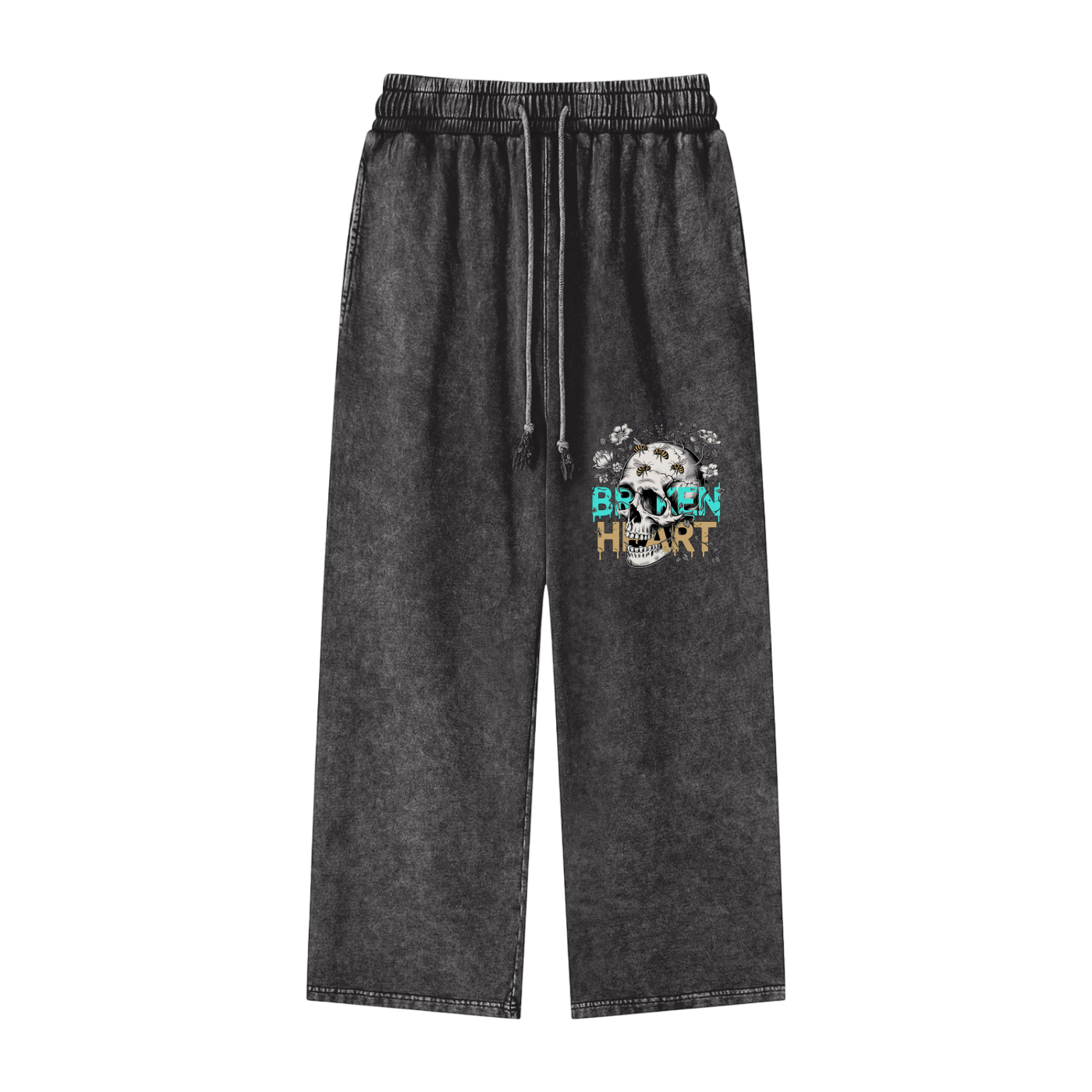 Aonaran 1 OFF Acid Wash Straight Leg Pants