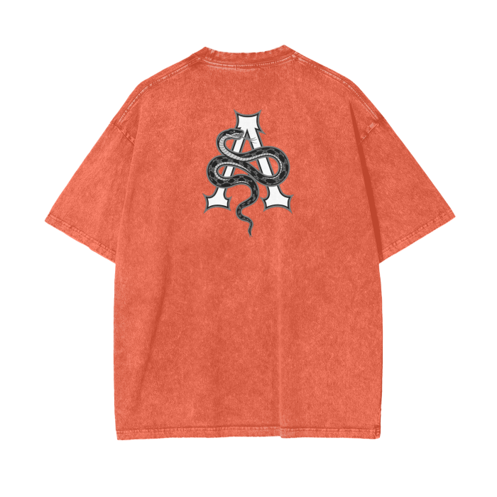 Aonaran Graphic Acid Wash Oversize T-Shirt