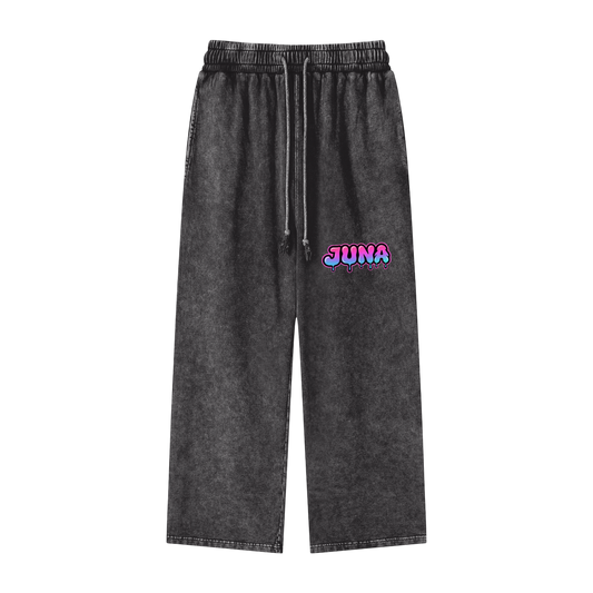 Juna Acid Wash Straight Leg Pants