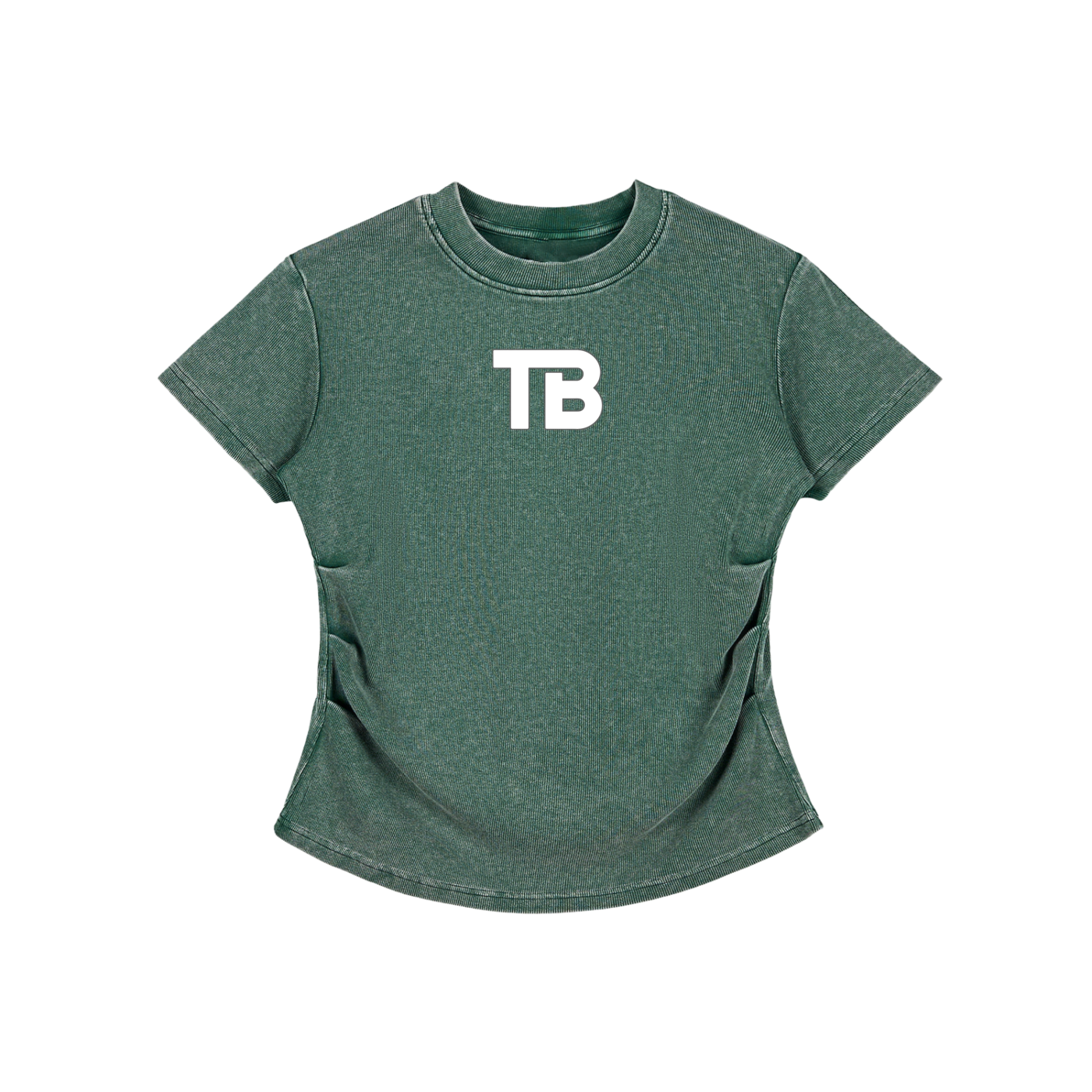 ThunderBuddies Vintaged-Wash Bodycon Cotton T-Shirt