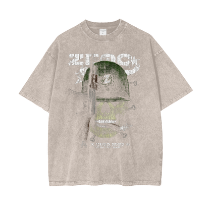 Join The War by Zeqq Oversize Snow Washed T-Shirt