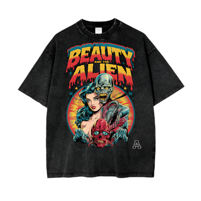 Aonaran Graphic Acid Wash Oversize T-Shirt