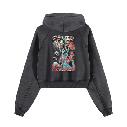 DeJen by DeJenQueen Cropped Zip-Through Hoodie