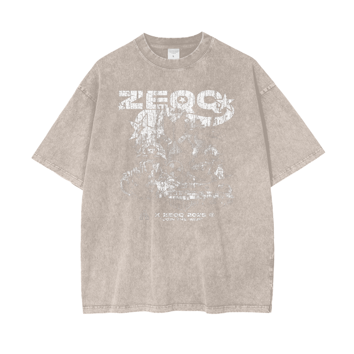 Join The War by Zeqq Oversize Snow Washed T-Shirt