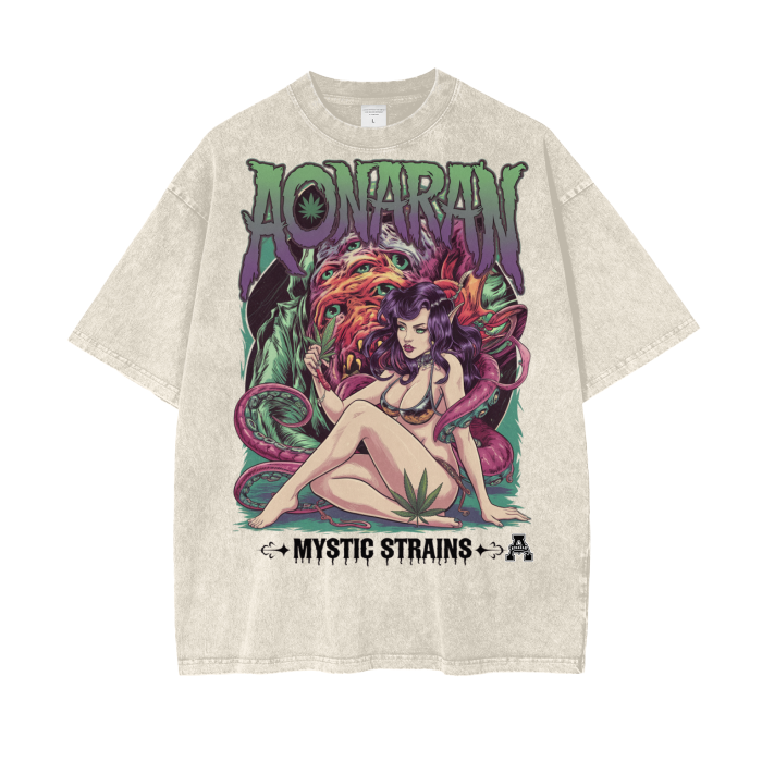 Aonaran Graphic Acid Wash Oversize T-Shirt