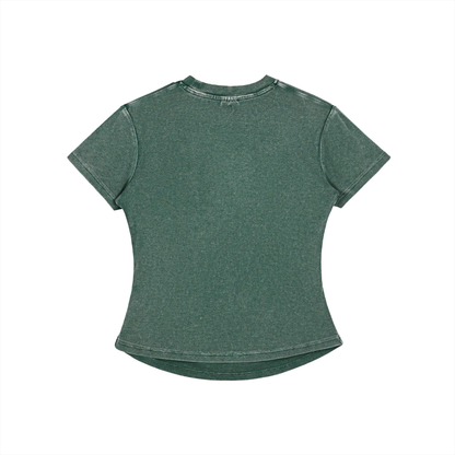 DIDI Season 2 Vintaged-Wash Bodycon Cotton T-Shirt