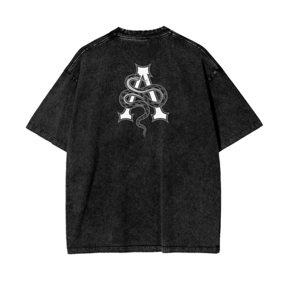 Aonaran Graphic Acid Wash Oversize T-Shirt