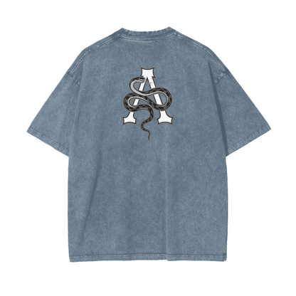 Aonaran Graphic Acid Wash Oversize T-Shirt