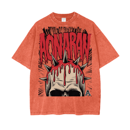Aonaran Graphic Acid Wash Oversize T-Shirt