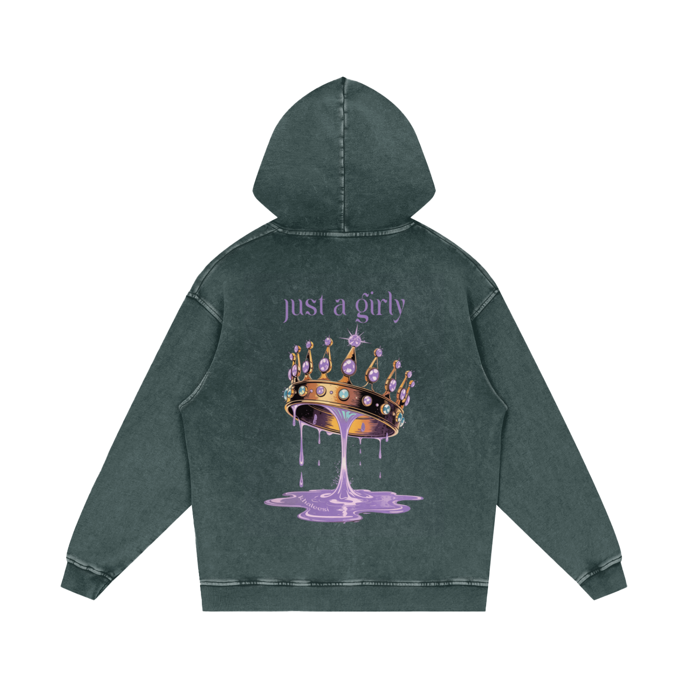 Khaleesi Acid Wash Oversize Hoodie