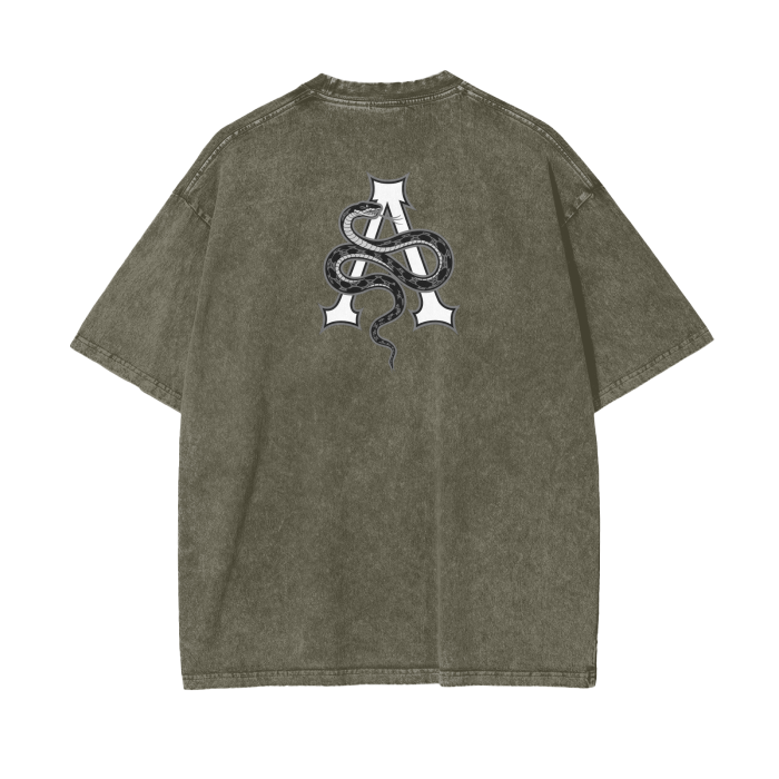 Aonaran Graphic Acid Wash Oversize T-Shirt