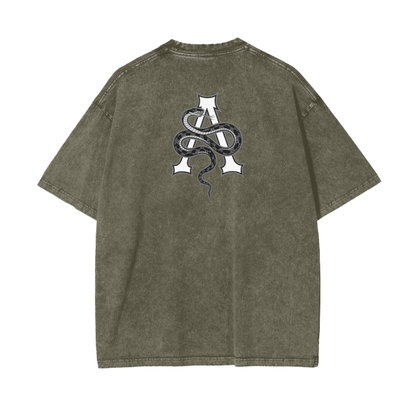 Aonaran Graphic Acid Wash Oversize T-Shirt