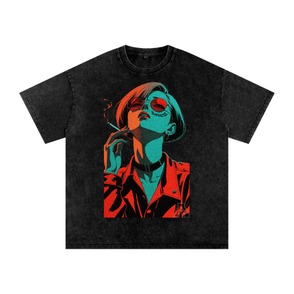 Aonaran 1 OFF Acid Wash Oversize T-Shirt