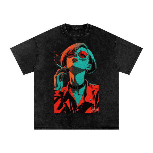 Aonaran 1 OFF Acid Wash Oversize T-Shirt
