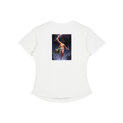 ThunderBuddies Vintaged-Wash Bodycon Cotton T-Shirt