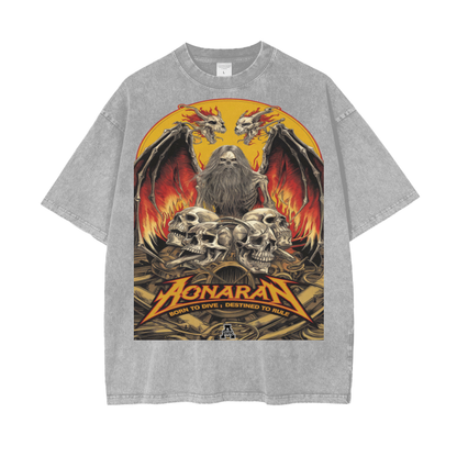 Aonaran Graphic Acid Wash Oversize T-Shirt