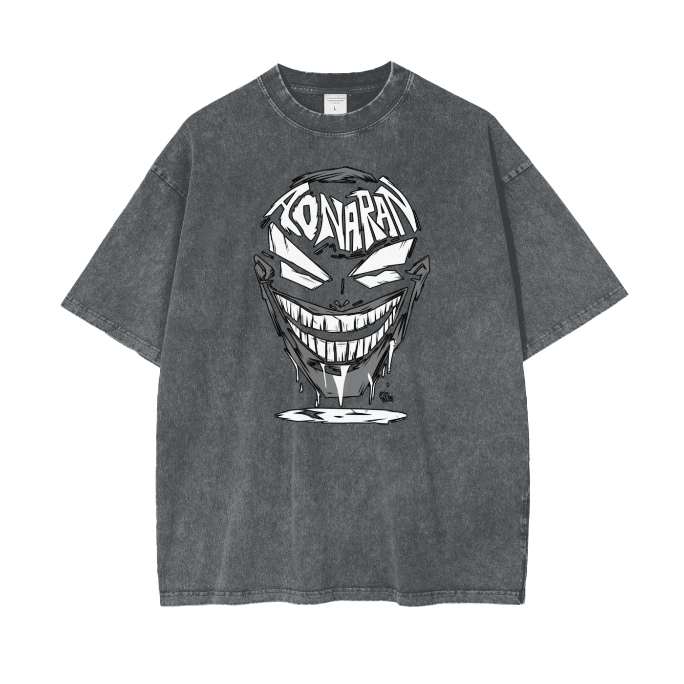 Aonaran Graphic Acid Wash Oversize T-Shirt