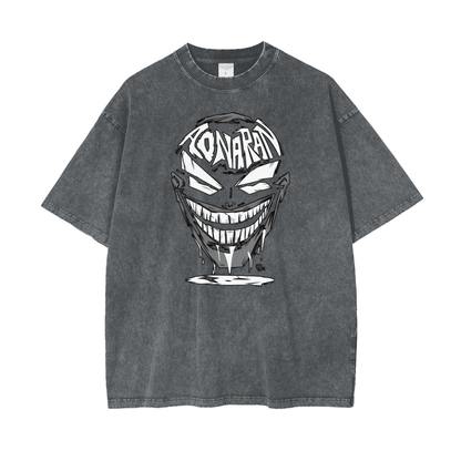 Aonaran Graphic Acid Wash Oversize T-Shirt