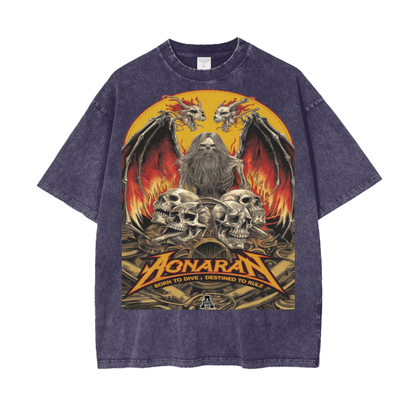 Aonaran Graphic Acid Wash Oversize T-Shirt