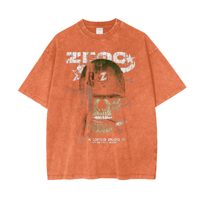 Join The War by Zeqq Oversize Snow Washed T-Shirt