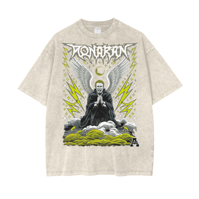 Aonaran Graphic Acid Wash Oversize T-Shirt