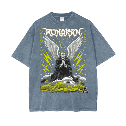 Aonaran Graphic Acid Wash Oversize T-Shirt