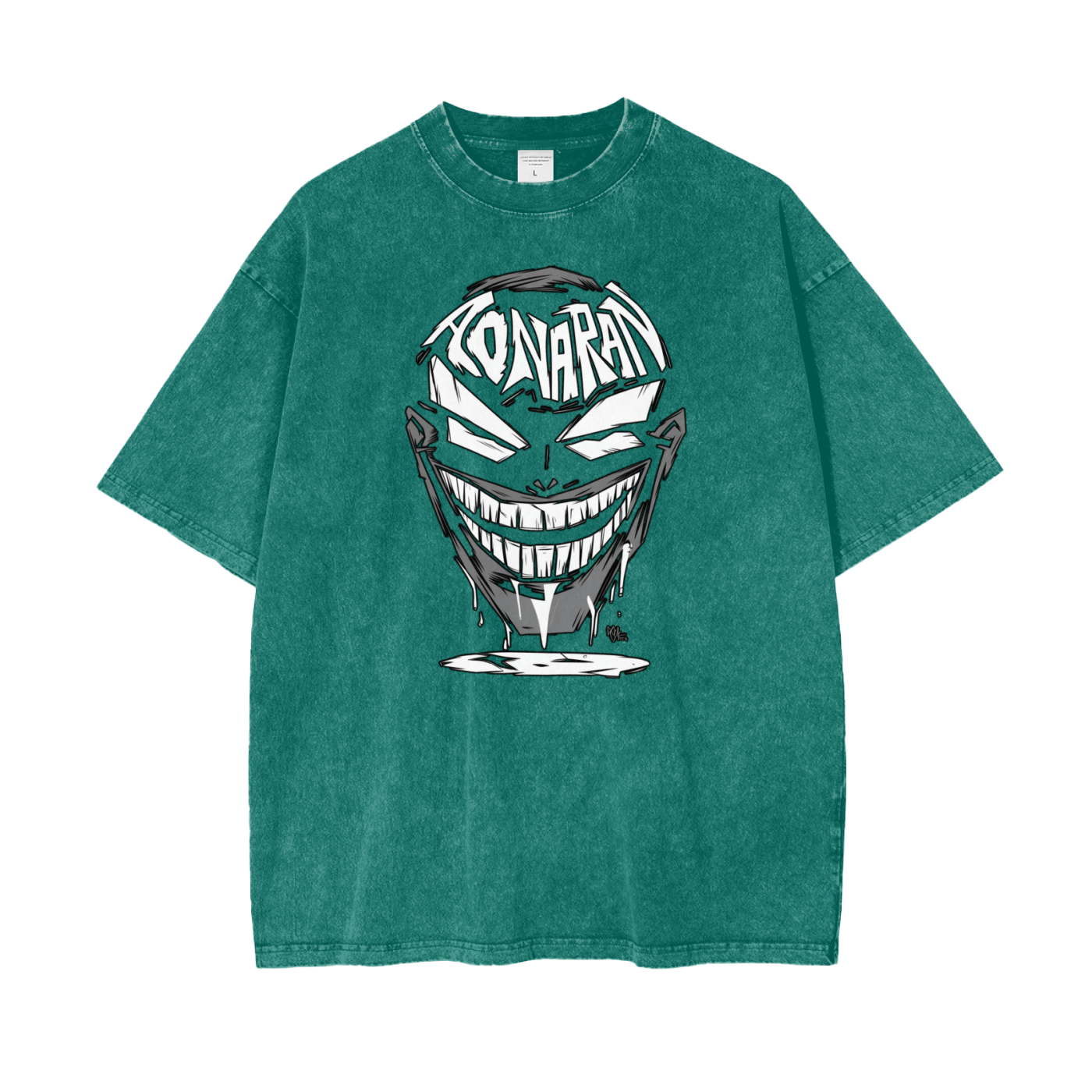 Aonaran Graphic Acid Wash Oversize T-Shirt