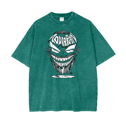 Aonaran Graphic Acid Wash Oversize T-Shirt