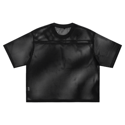 Aonaran 1 OFF See-through Boxy Net T-shirt
