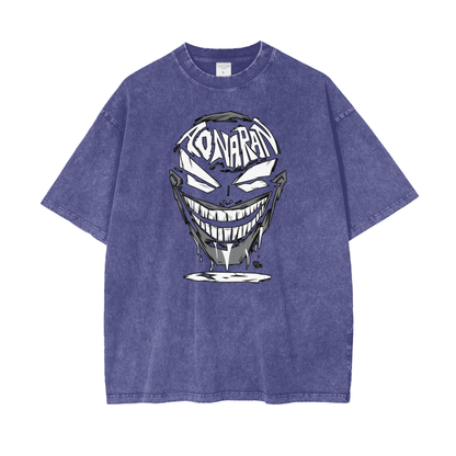 Aonaran Graphic Acid Wash Oversize T-Shirt