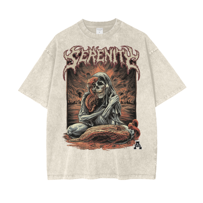 Aonaran Graphic Acid Wash Oversize T-Shirt