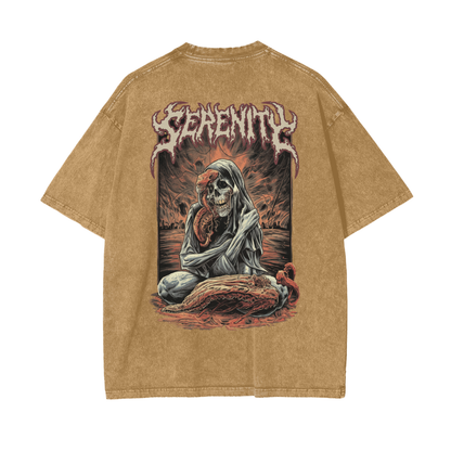 Aonaran Reversed Oversize Snow Washed T-Shirt
