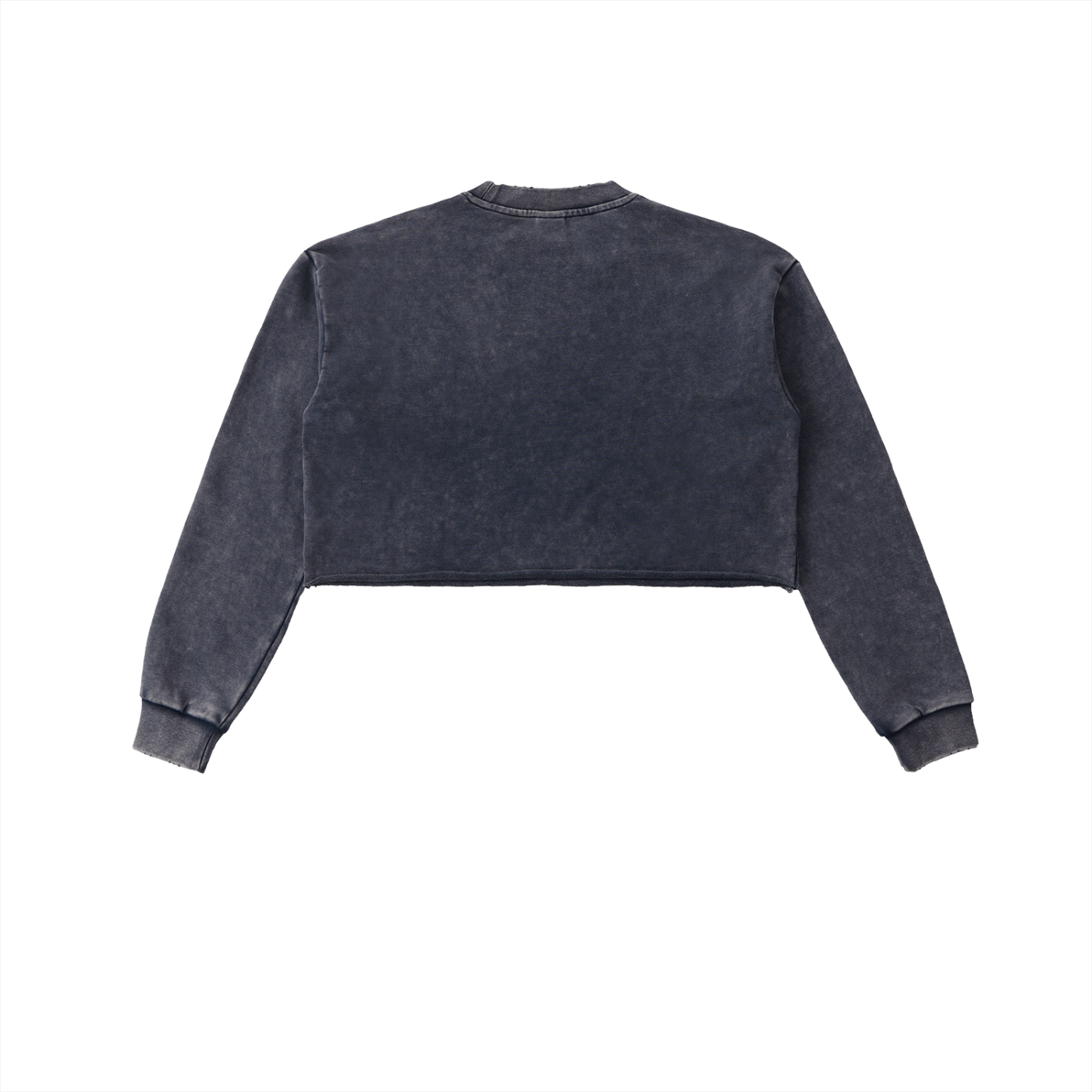 DIDI Season 2 Snow Washed Raw Edge Cropped Sweatshirt